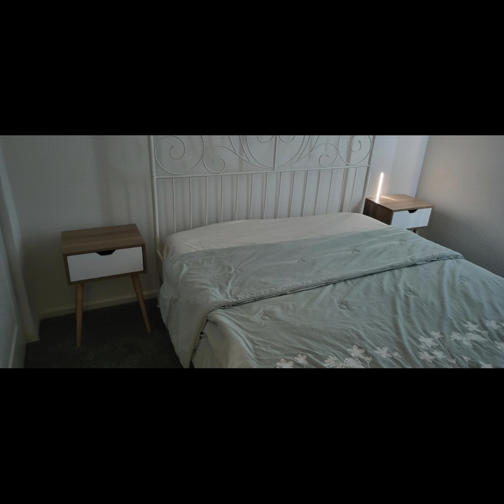 IKEA Light Gray Floral Duvet Cover - Picture 1 of 2